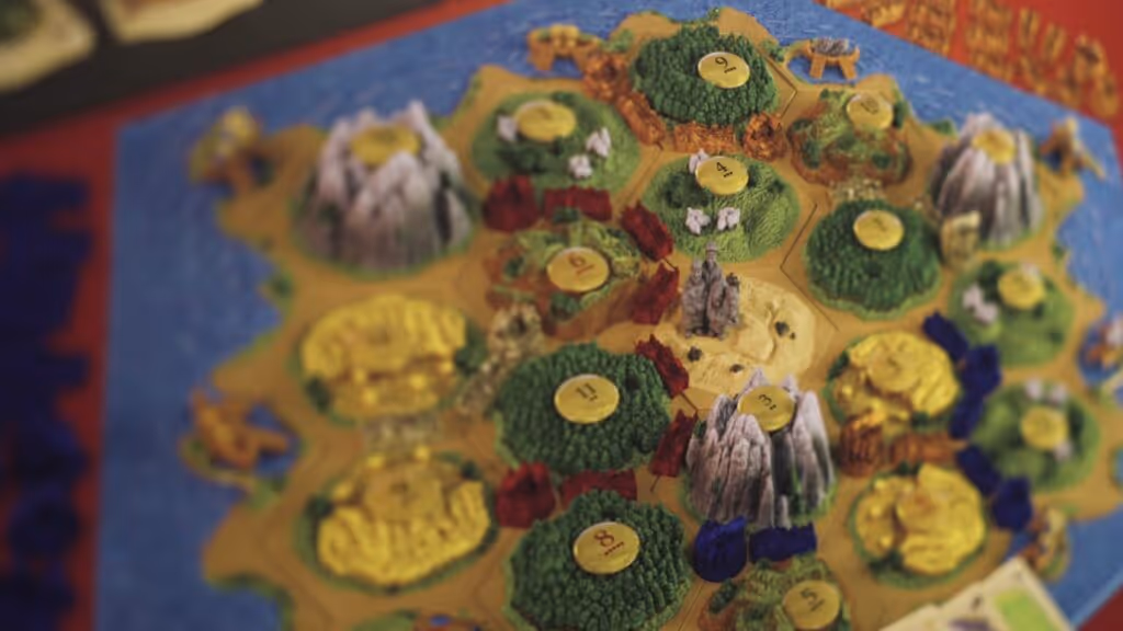 Catan board game components