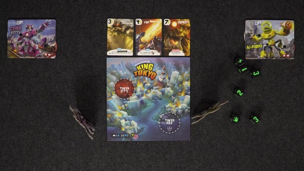 King of Tokyo board game setup