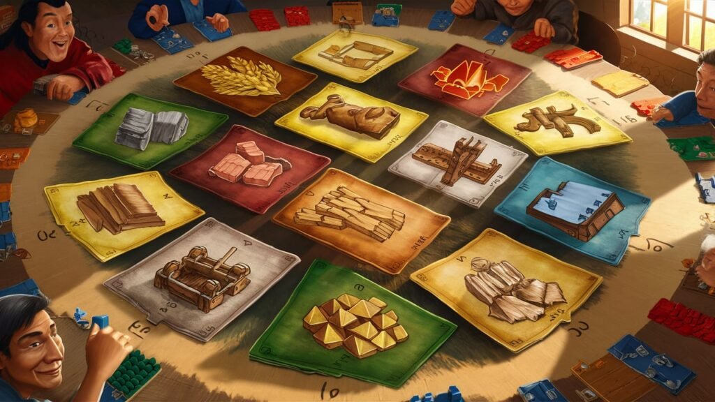 Catan fan art showing gameplay
